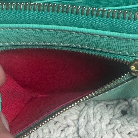 RARE🩵Dooney & Bourke Sawyer Double Zip Top Crossbody in Mint w/matching wallet - Picture 9 of 10